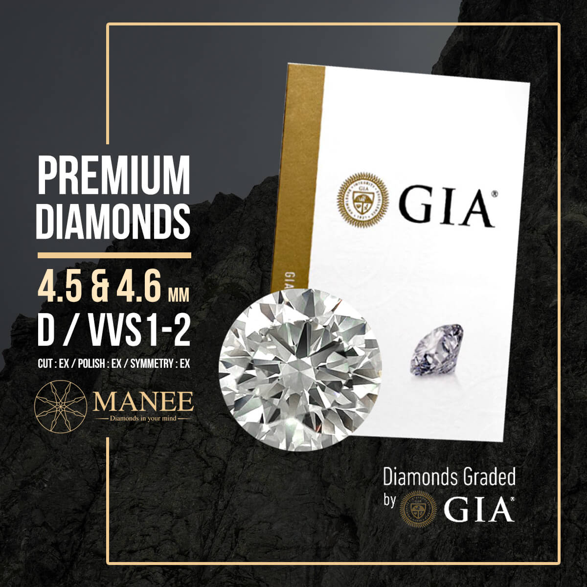 4.5 & 4.6 mm Premium GIA Diamonds